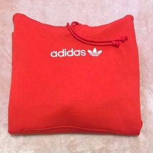 Adidas Red Hoodie Sweatshirt